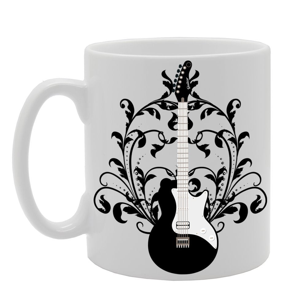 Designer Guitar/Guitar Lovers/Guitar Fans   Printed Tea Coffee Ceramic  Mg230 - Funny Printed Coffee Mug - Great Gift Idea