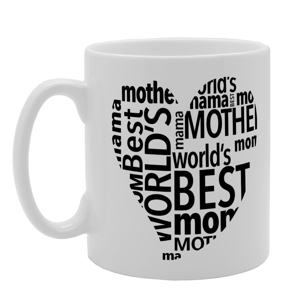 World'S Best Mom, Happy Mothers Day   Printed Tea Coffee Ceramic  Mg2645 - Funny Printed Coffee Mug - Great Gift Idea