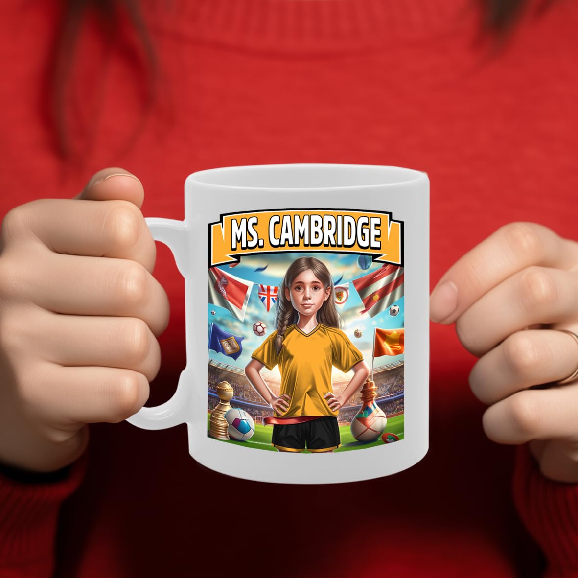 Ms Cambridge   Printed Tea Coffee Ceramic  For Footie Fan Ladies Girls Mg6384 - Funny Printed Coffee Mug - Great Gift Idea
