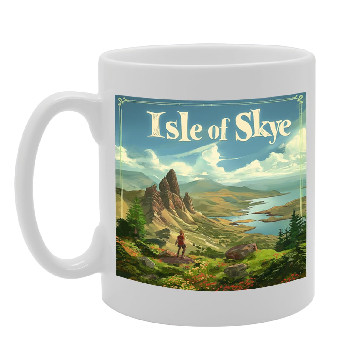 Printed Coffee Ceramic  Featuring Cities And Landmarks In United Kingdom (Isle Of Skye) - Funny Printed Coffee Mug - Great Gift Idea
