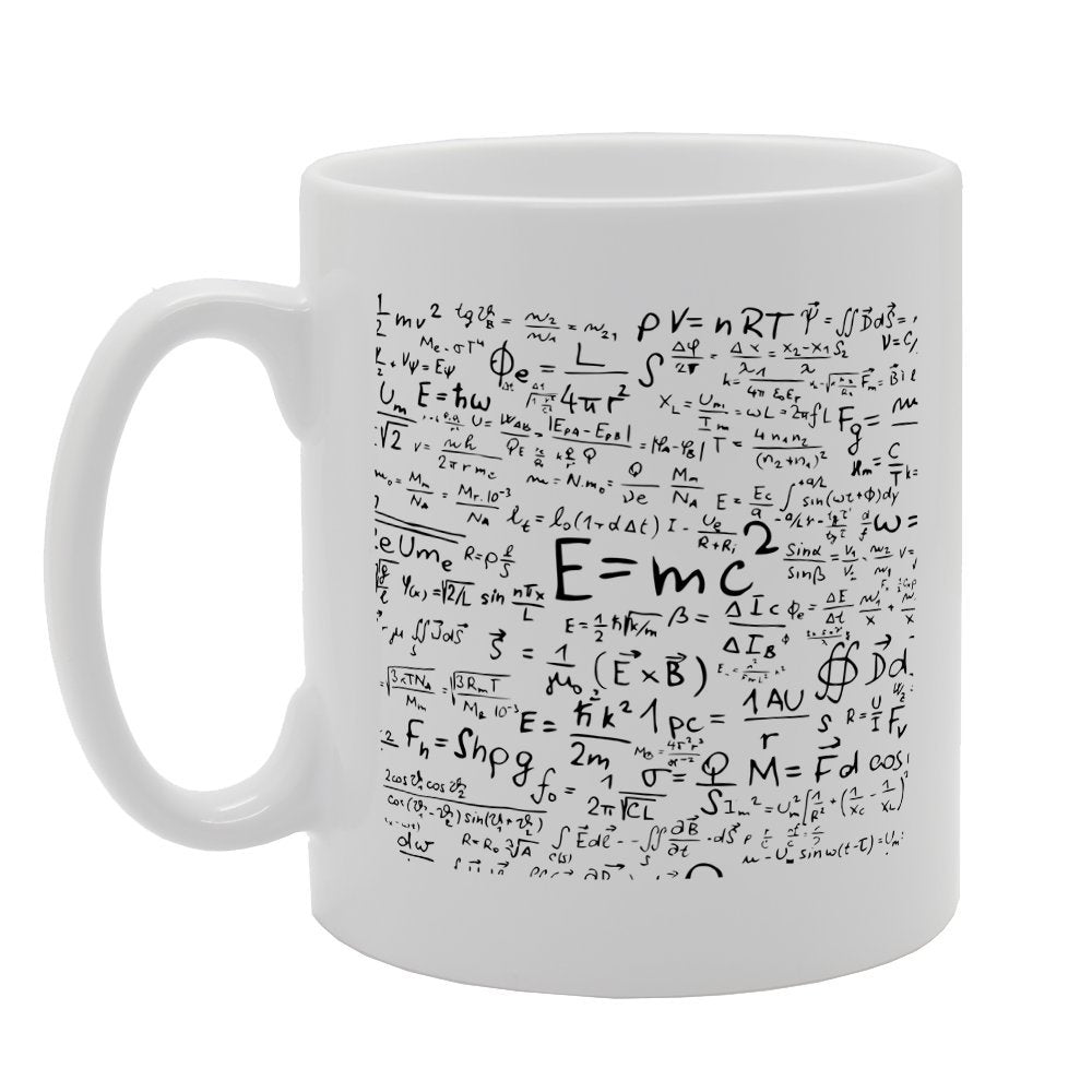 E Equal To Mc Square Illustration Board   Printed Tea Coffee Ceramic  Mg2584 - Funny Printed Coffee Mug - Great Gift Idea