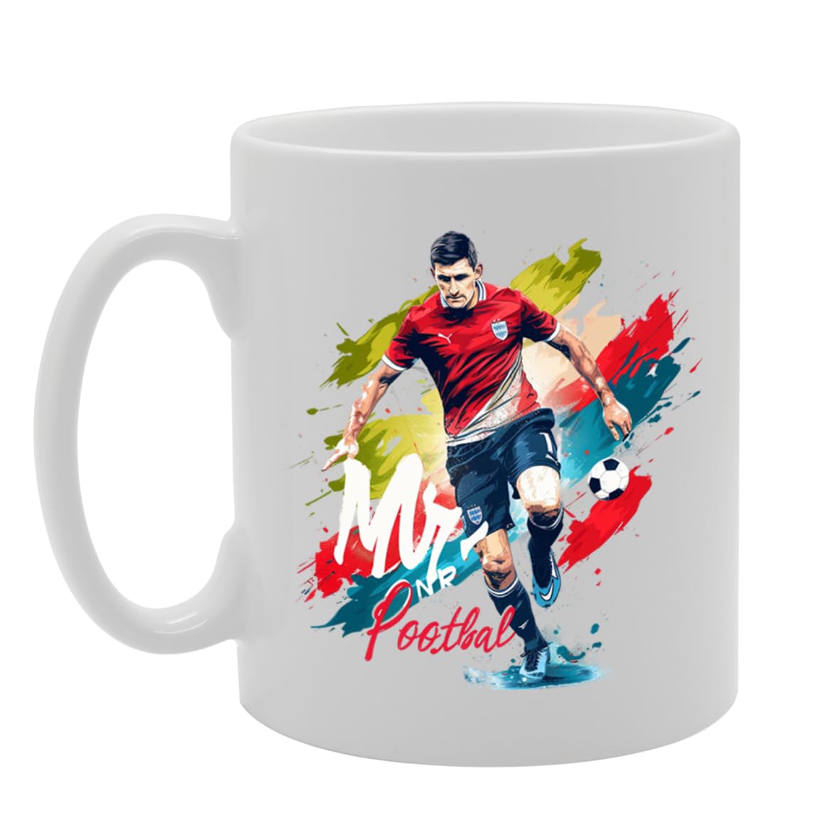 Mr Football  - Ideal For Football Players And Fans, 11Oz Ceramic Coffee  For Sports Enthusiasts And Team Supporters Mg5975 - Funny Printed Coffee Mug - Great Gift Idea