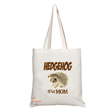 TB616 Pet MOM HEDGEHOG Novelty Present Gift Printed Eco-Friendly Stylish Long Handled Tote Shoulder Bag