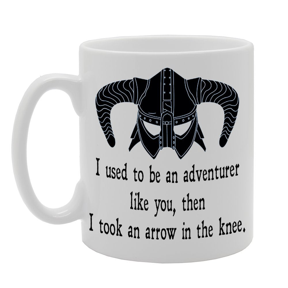 I Used To Be An Adventurer Like You, Then I Took An Arrow In The Knee.   Printed Tea Coffee Ceramic  Mg432 - Funny Printed Coffee Mug - Great Gift Idea