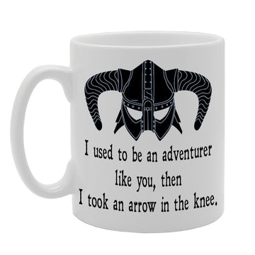 I Used To Be An Adventurer Like You, Then I Took An Arrow In The Knee.   Printed Tea Coffee Ceramic  Mg432 - Funny Printed Coffee Mug - Great Gift Idea