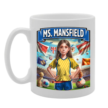 Ms Mansfield   Printed Tea Coffee Ceramic  For Footie Fan Ladies Girls Mg6384 - Funny Printed Coffee Mug - Great Gift Idea