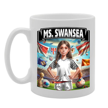 Ms Swansea   Printed Tea Coffee Ceramic  For Footie Fan Ladies Girls Mg6384 - Funny Printed Coffee Mug - Great Gift Idea
