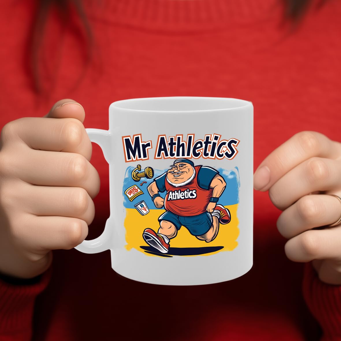Mr Athletics  - Designed For Athletes, Sports Enthusiasts, Fitness Fans, Durable Ceramic, Dishwasher Safe, Celebrates Athletic Excellence Mg6029 - Funny Printed Coffee Mug - Great Gift Idea