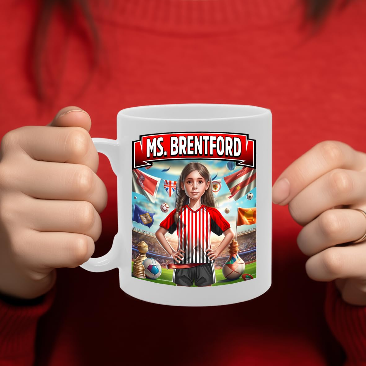 Ms Brentford   Printed Tea Coffee Ceramic  For Footie Fan Ladies Girls Mg6384 - Funny Printed Coffee Mug - Great Gift Idea