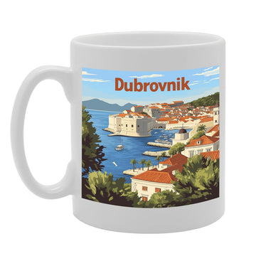 11Oz Dishwasher-Safe Ceramic  Featuring Popular Cities & Capitals From Europe And Around The World (Dubrovnik) - Funny Printed Coffee Mug - Great Gift Idea