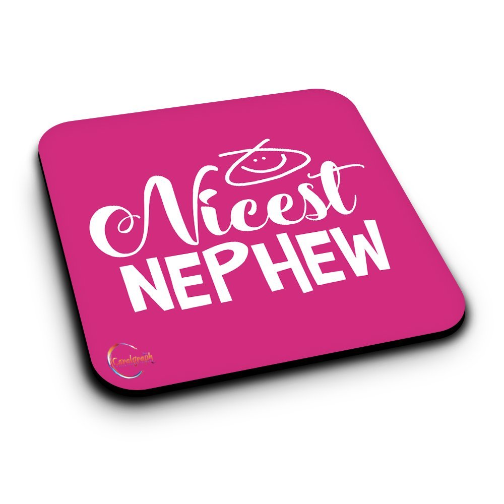 ER012 Nicest Nephew Novelty Present Gift Printed MDF Wooden Coaster