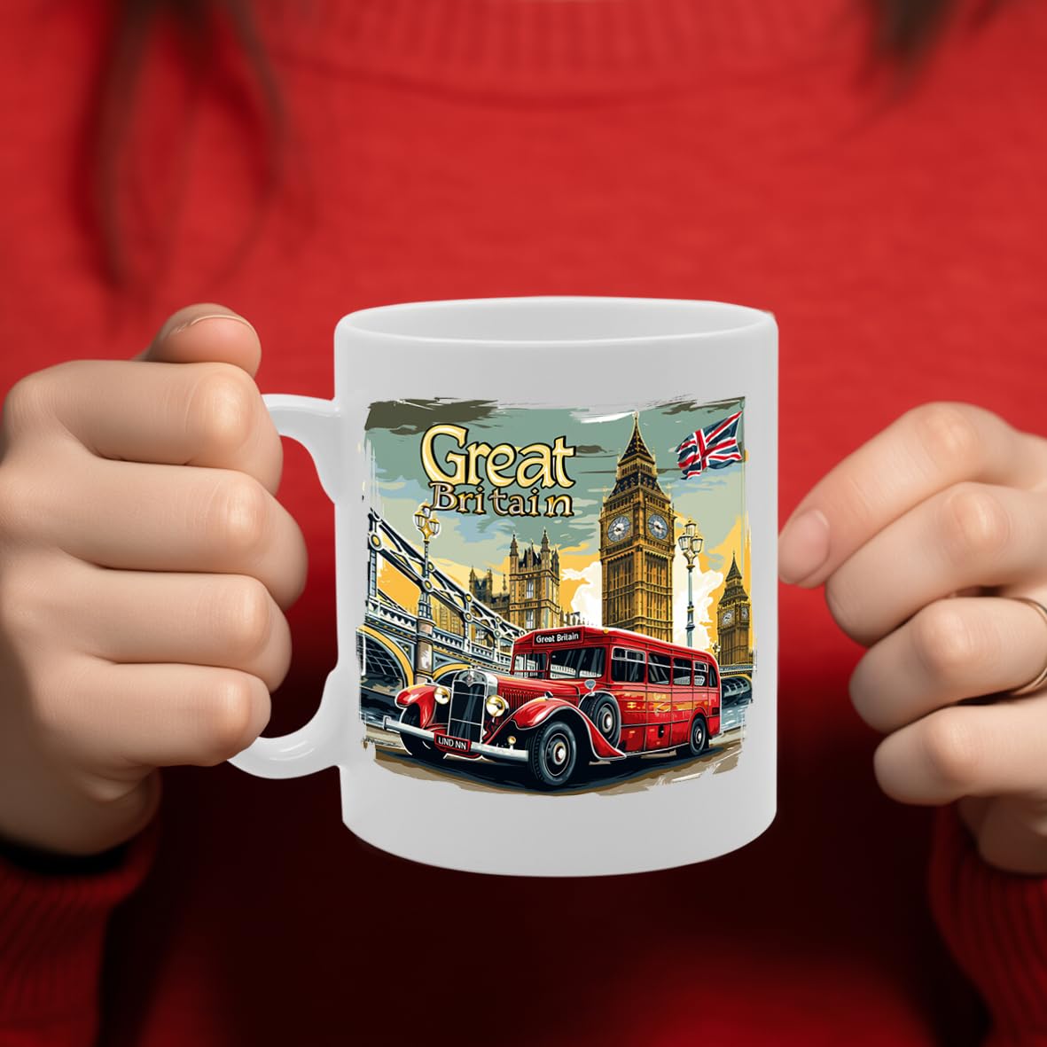 Printed Coffee Ceramic  Featuring Great Britain 1 Design Mg6454 - Funny Printed Coffee Mug - Great Gift Idea