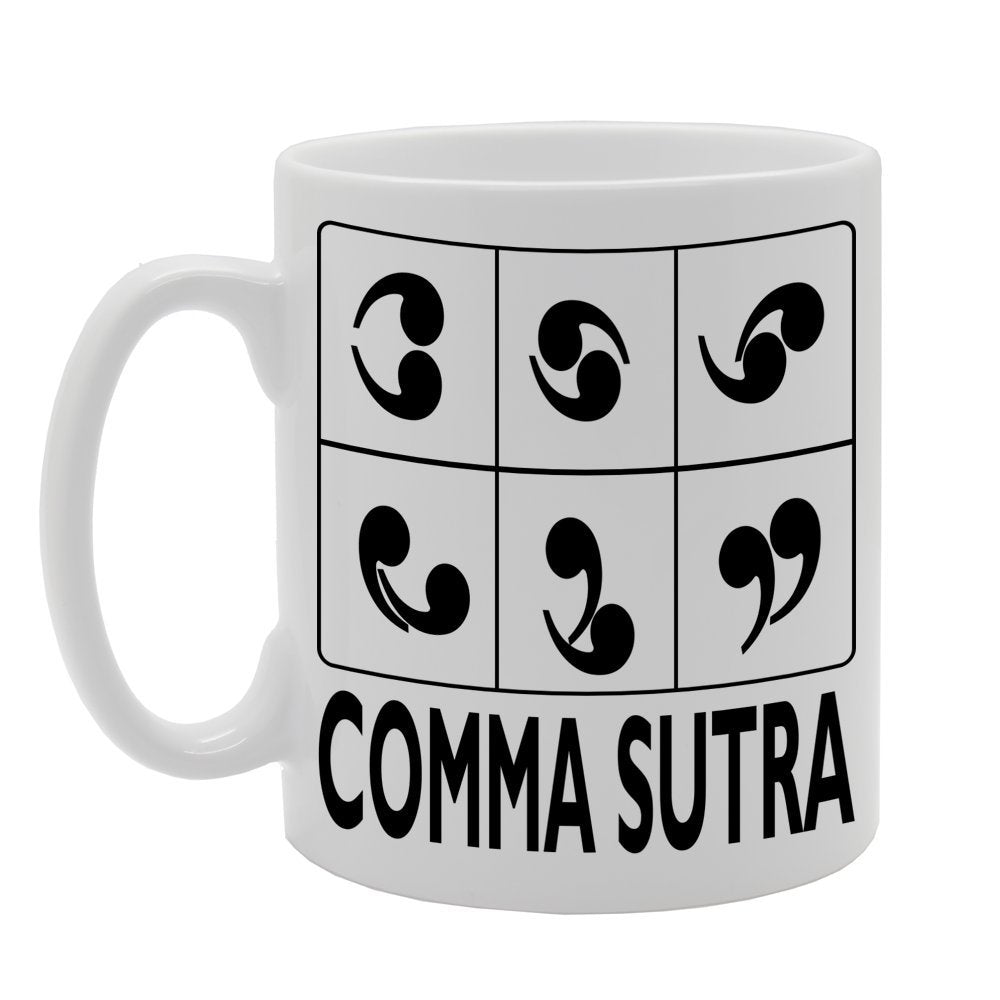 Comma Sutra Kamasutra Kama Sutra Funny Positions   Printed Tea Coffee Ceramic  Mg215 - Funny Printed Coffee Mug - Great Gift Idea
