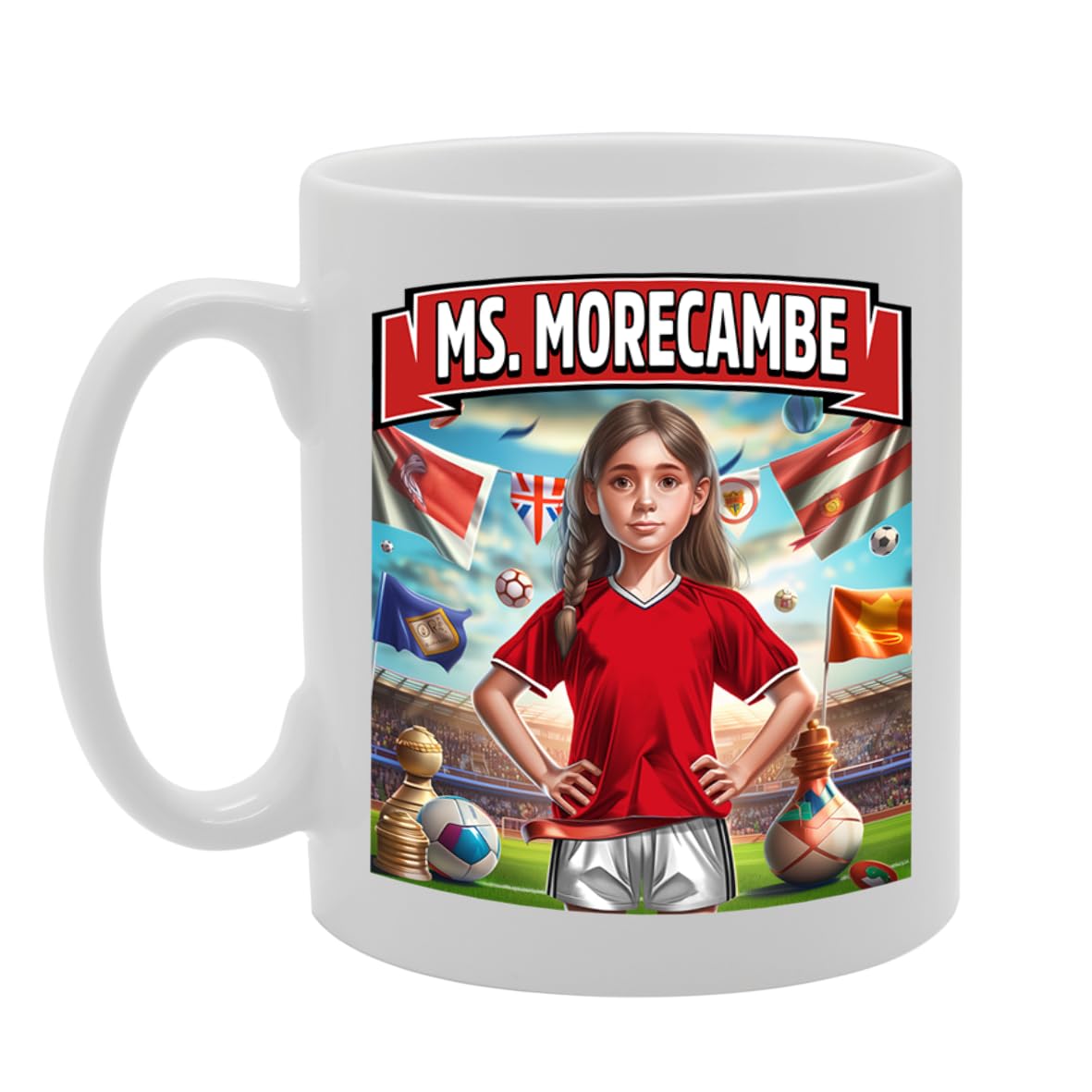 Printed Tea Coffee Ceramic  For Footie Fan Ladies Girls (Morecambe) Mg6384 - Funny Printed Coffee Mug - Great Gift Idea