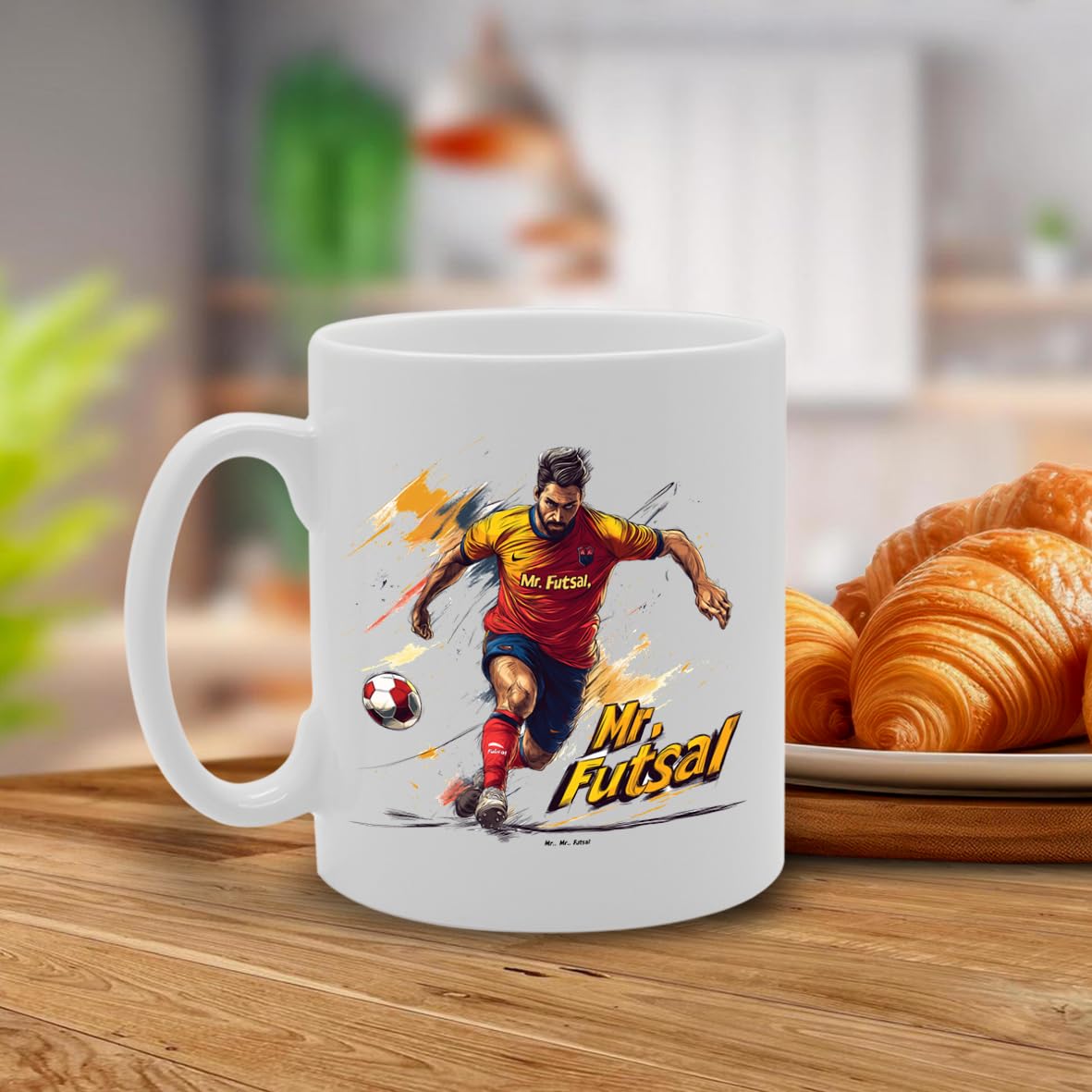 11Oz Ceramic  Featuring Popular Sports Designs From Around The World – Ideal For Sports Fans And Enthusiasts (Futsal Mg6559) - Funny Printed Coffee Mug - Great Gift Idea