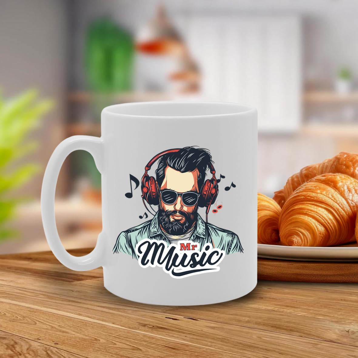 Mr Music  - Ideal For Music Lovers And Musicians, 11Oz Ceramic Coffee  For Instrumentalists And Melody Enthusiasts Mg5928 - Funny Printed Coffee Mug - Great Gift Idea