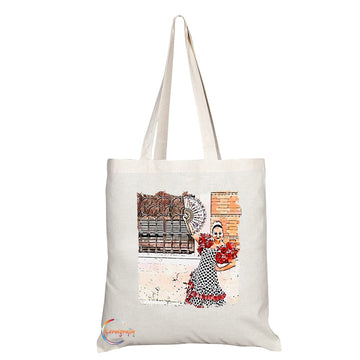 TB1522 Flamenco Dancer Present Gift Printed Tourist Tote Shoulder Souvenir Gift Bag