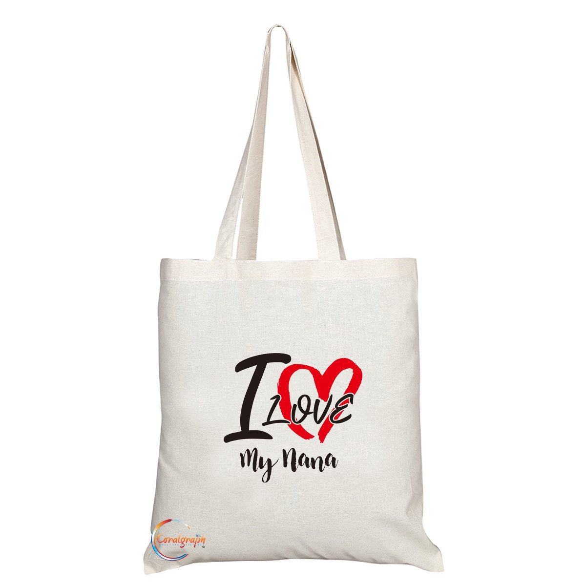 TB245 I Love My Nana Novelty Present Gift Printed Eco-Friendly Stylish Long Handled Tote Shoulder Bag