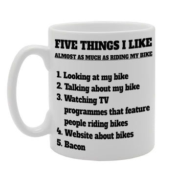 Five Things I Like   Printed Tea Coffee Ceramic  Mg1006 - Funny Printed Coffee Mug - Great Gift Idea