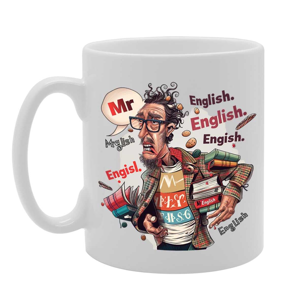 Mr English  - Crafted For English Teachers, Literature Enthusiasts, Educators, Sturdy Ceramic, Dishwasher Safe, Ideal For Celebrating Literature And Education Mg6022 - Funny Printed Coffee Mug - Great Gift Idea