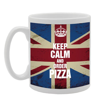 Keep Calm And Order Pizza   Printed Tea Coffee Ceramic  Mg2337 - Funny Printed Coffee Mug - Great Gift Idea