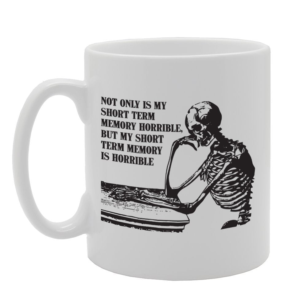 Skull Thingkin Not Only My Short Term Memory Is Horrible   Printed Tea Coffee Ceramic  Mg2238 - Funny Printed Coffee Mug - Great Gift Idea