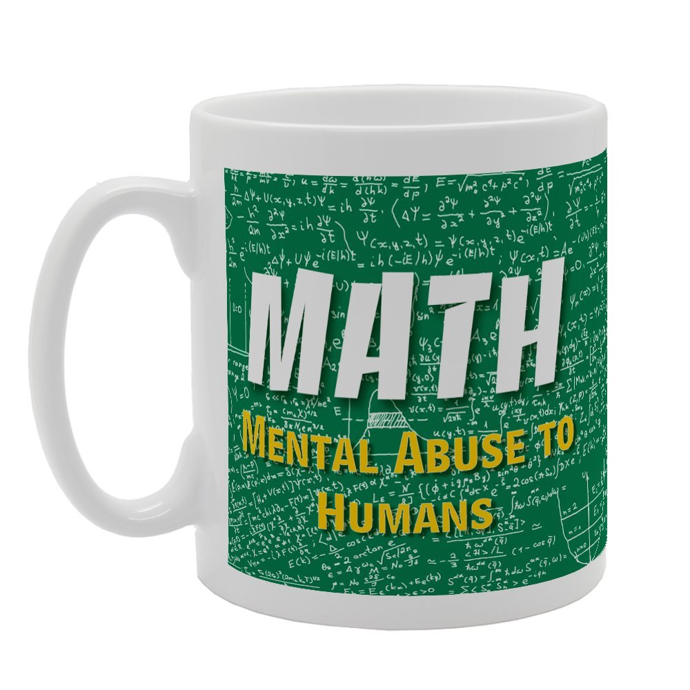 Math Full Form Mental Abuse To Human   Printed Tea Coffee Ceramic  Mg2624 - Funny Printed Coffee Mug - Great Gift Idea