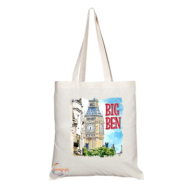 TB1517 London Big Ben Novelty Present Gift Printed Tourist Tote Shoulder Souvenir Gift Bag