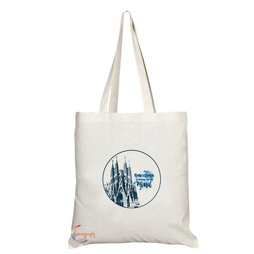 TB005 Barcelona Is Always on My Mind Novelty Present Gift Printed Eco-Friendly Stylish Long Handled Tote Shoulder Bag