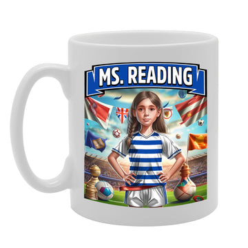 Ms Reading   Printed Tea Coffee Ceramic  For Footie Fan Ladies Girls Mg6384 - Funny Printed Coffee Mug - Great Gift Idea