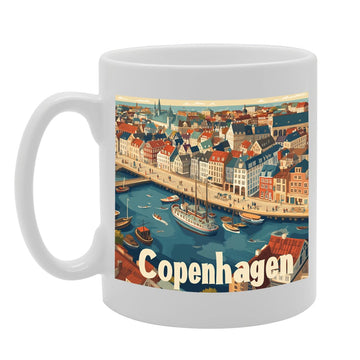 11Oz Dishwasher-Safe Ceramic  Featuring Popular Cities & Capitals From Europe And Around The World (Copenhagen) - Funny Printed Coffee Mug - Great Gift Idea