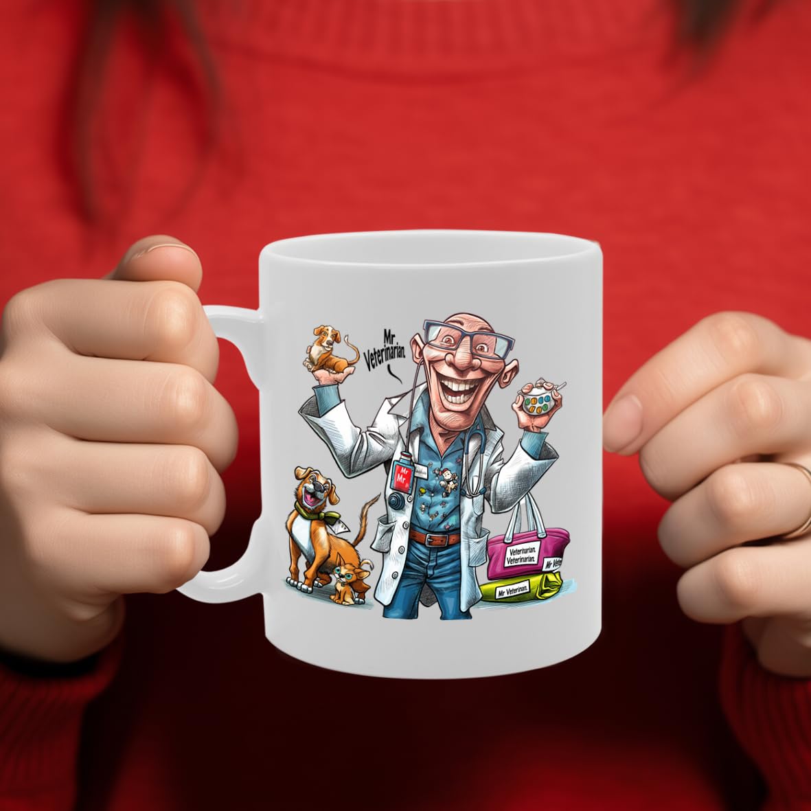 Mr Veterinarian  - For Veterinarians, Animal Lovers, Pet Care Professionals, Durable Ceramic, Dishwasher Safe, Premium Print Mg6056 - Funny Printed Coffee Mug - Great Gift Idea