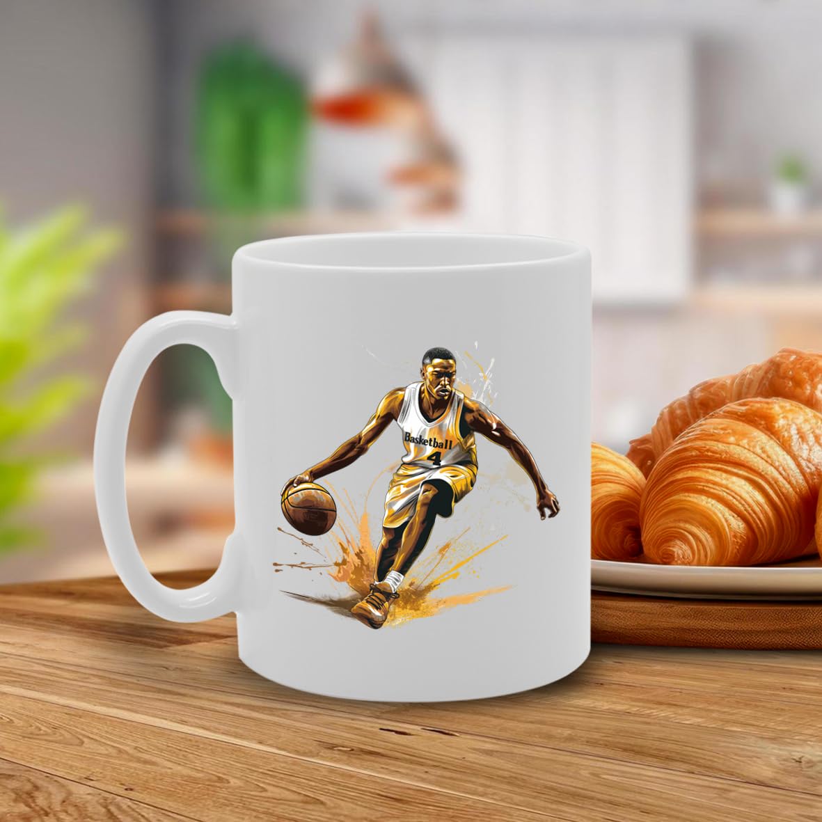Mr Basketball  - Ideal For Basketball Players And Fans, 11Oz Ceramic Coffee  For Court Enthusiasts And Sports Lovers Mg5938 - Funny Printed Coffee Mug - Great Gift Idea
