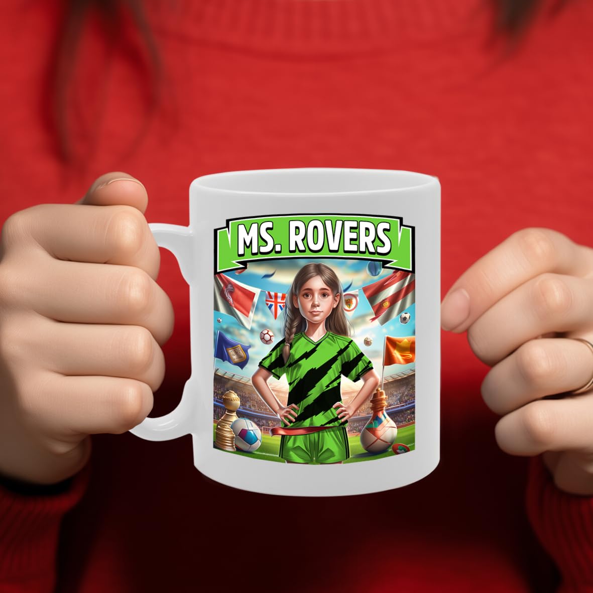 Ms Forest Green   Printed Tea Coffee Ceramic  For Footie Fan Ladies Girls Mg6384 - Funny Printed Coffee Mug - Great Gift Idea