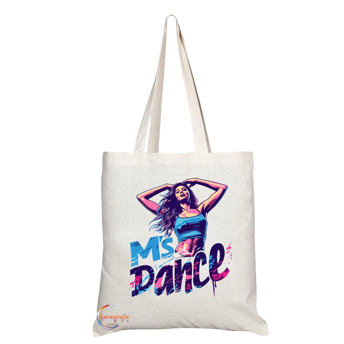 TB1739 Ms Dance Tote Bag - Great for Female Dancers, Dance Enthusiasts, Performers - Sustainable, Stylish, Long Handled, Durable and Reusable