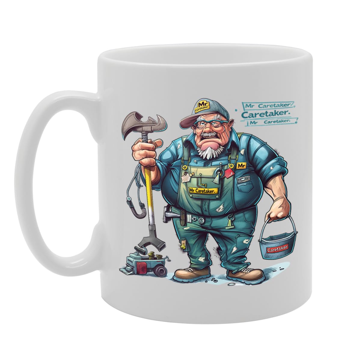 Mr Caretaker  - Created For School Caretakers, Facility Managers, Maintenance Workers, Sturdy Ceramic, Dishwasher Safe, Celebrates Facility Management Mg6028 - Funny Printed Coffee Mug - Great Gift Idea
