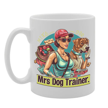 Mrs Dog Trainer  - For Female Dog Trainers, Pet Lovers, Canine Enthusiasts, Durable Ceramic, Dishwasher Safe, Premium Print Mg6081 - Funny Printed Coffee Mug - Great Gift Idea