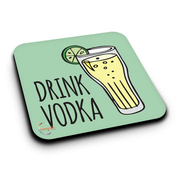 ER153 DRINK VODKA Novelty Present Gift Printed MDF Wooden Coaster