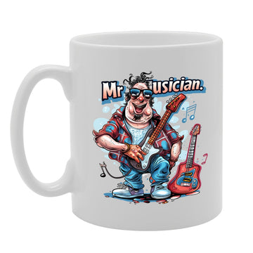 Mr Musician Ceramic  - Ideal For Musicians, Music Lovers, And Band Members - 11Oz Coffee  With Artistic Design Mg6288 - Funny Printed Coffee Mug - Great Gift Idea