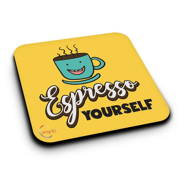 ER344 Espresso Yourself Novelty Present Gift Printed MDF Wooden Coaster