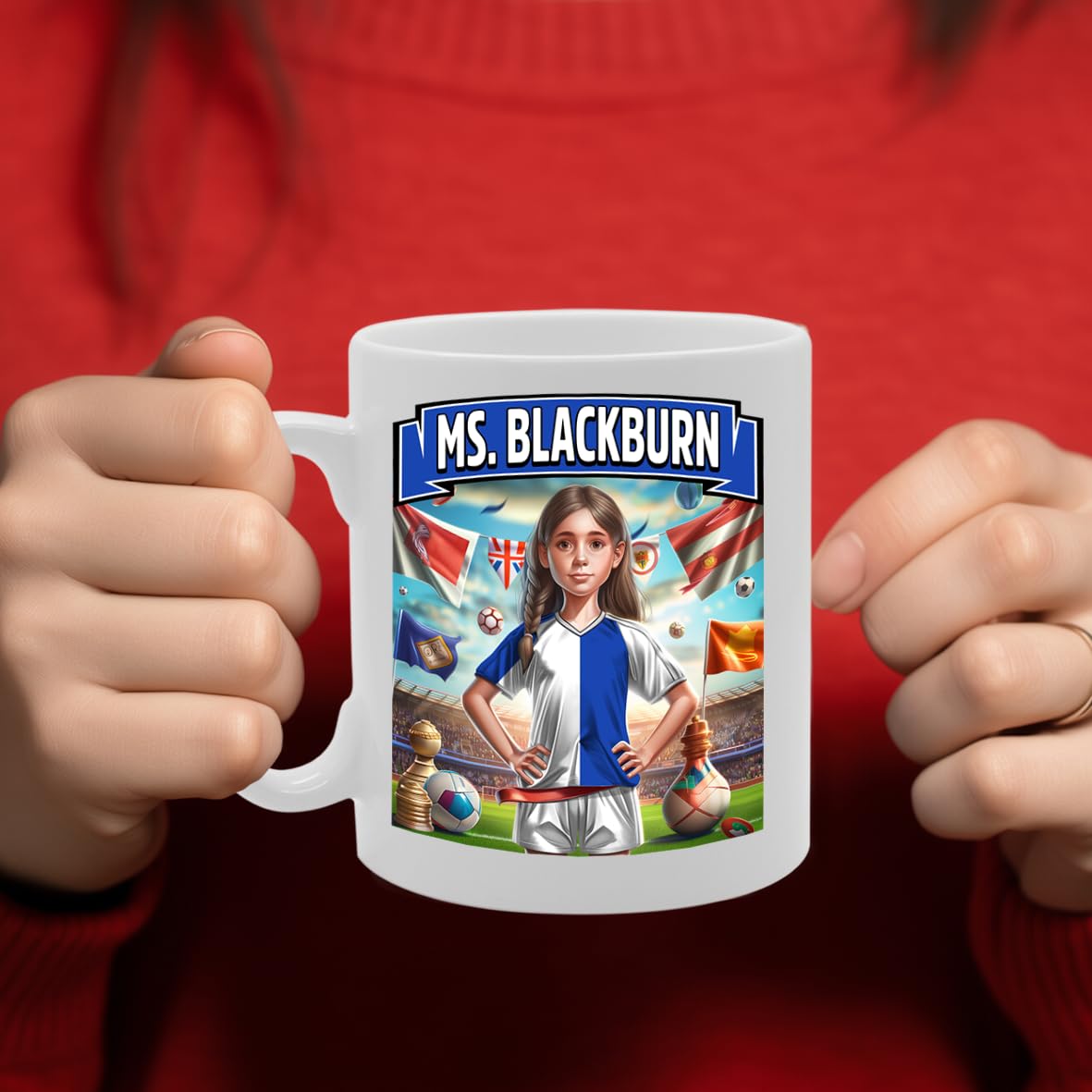 Ms Blackburn   Printed Tea Coffee Ceramic  For Footie Fan Ladies Girls Mg6384 - Funny Printed Coffee Mug - Great Gift Idea