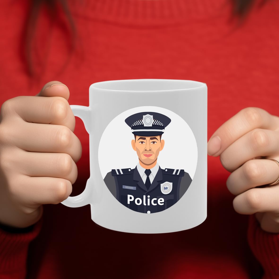 Mr Police  - Ideal For Policemen And Law Enforcement Officers, 11Oz Ceramic Coffee  For Male Officers And Justice Advocates Mg5935 - Funny Printed Coffee Mug - Great Gift Idea