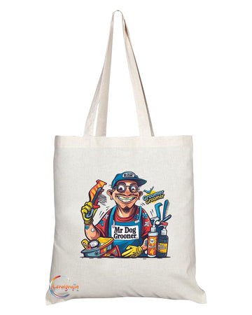 TB1885 Mr Dog Groomer Tote Bag - Gift for Dog Groomers, Pet Care Professionals, Animal Lovers - Durable, Stylish, Eco-Friendly, Reusable, Spacious, and Lightweight