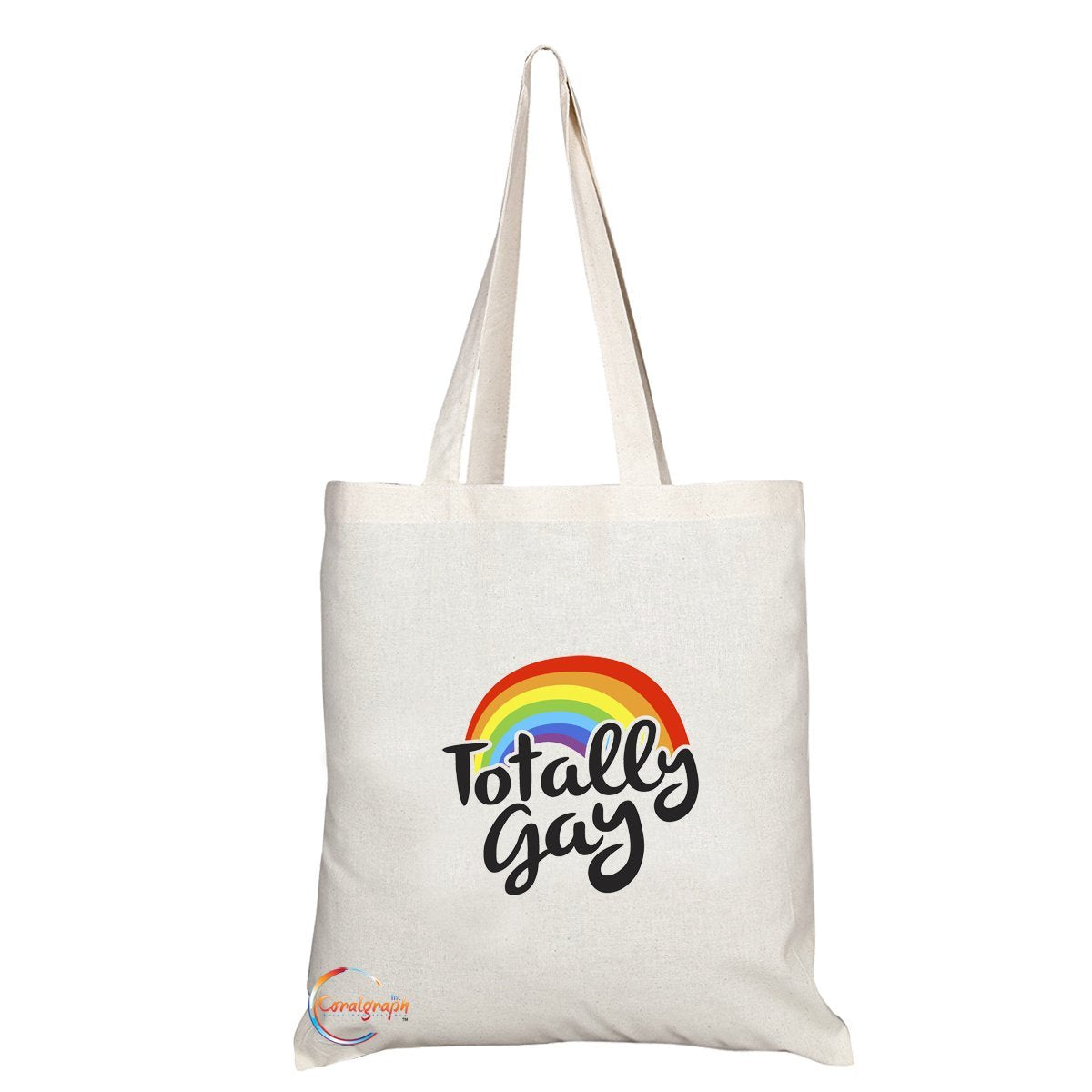 TB185 Totally Gay Novelty Present Gift Printed Eco-Friendly Stylish Long Handled Tote Shoulder Bag