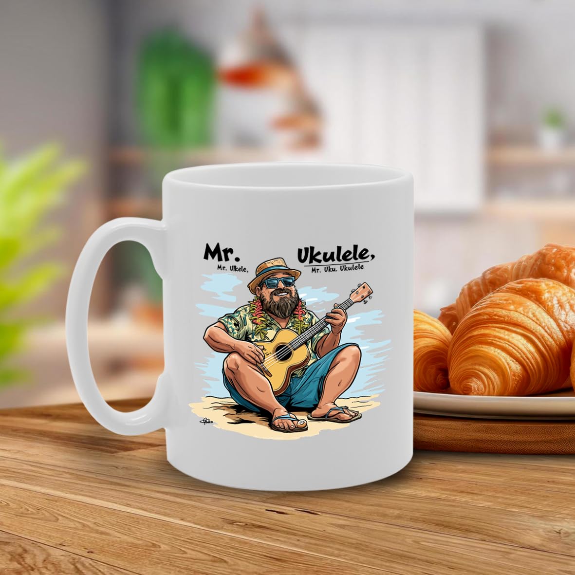 11Oz Ceramic  Featuring Ukulele Mg6582 – For Musicians And Music Lovers - Funny Printed Coffee Mug - Great Gift Idea