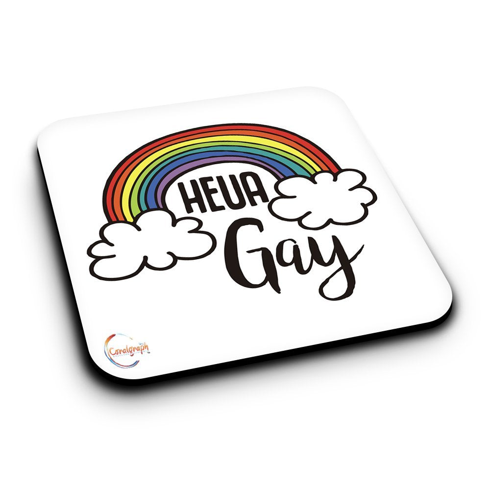 ER018 HEUA Gay Novelty Present Gift Printed MDF Wooden Coaster