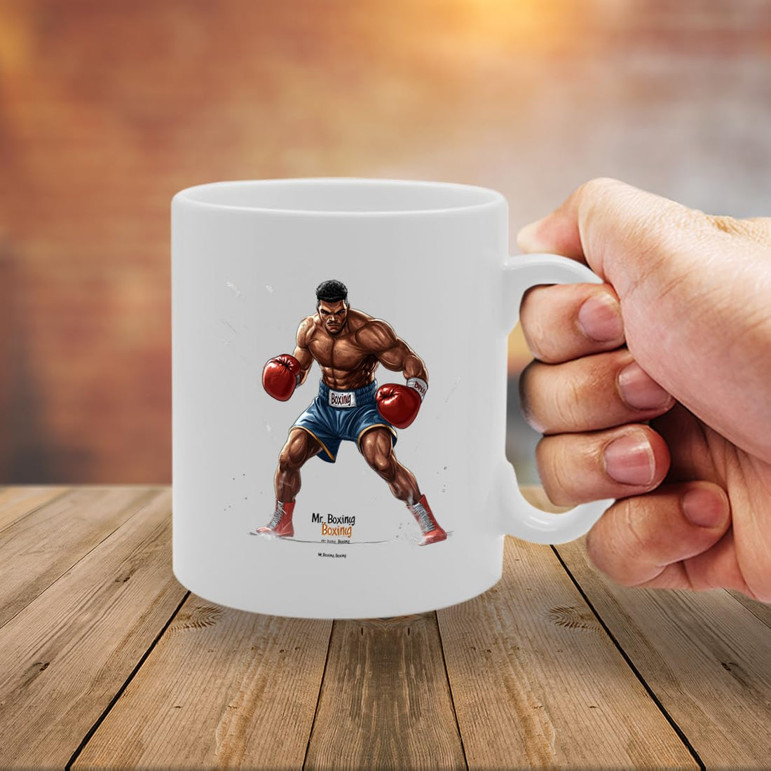 11Oz Ceramic  Featuring Mg6546 Mr Boxing – For Sports Fans And Enthusiasts - Funny Printed Coffee Mug - Great Gift Idea