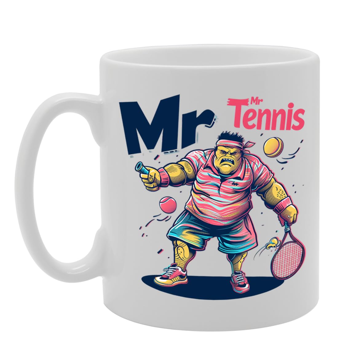 Mr Tennis  - For Tennis Players, Sports Enthusiasts, Tennis Fans, Durable Ceramic, Dishwasher Safe, Premium Print Mg6096 - Funny Printed Coffee Mug - Great Gift Idea
