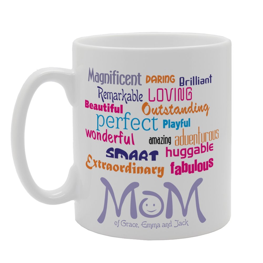 Mother'S Day - All About Mom Magnificient Remarkable Daring Loving   Printed Tea Coffee Ceramic  Mg3750 - Funny Printed Coffee Mug - Great Gift Idea