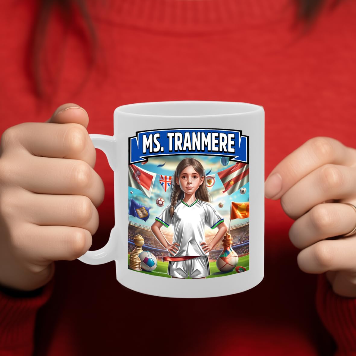 Printed Tea Coffee Ceramic  For Footie Fan Ladies Girls (Tranmere) Mg6384 - Funny Printed Coffee Mug - Great Gift Idea